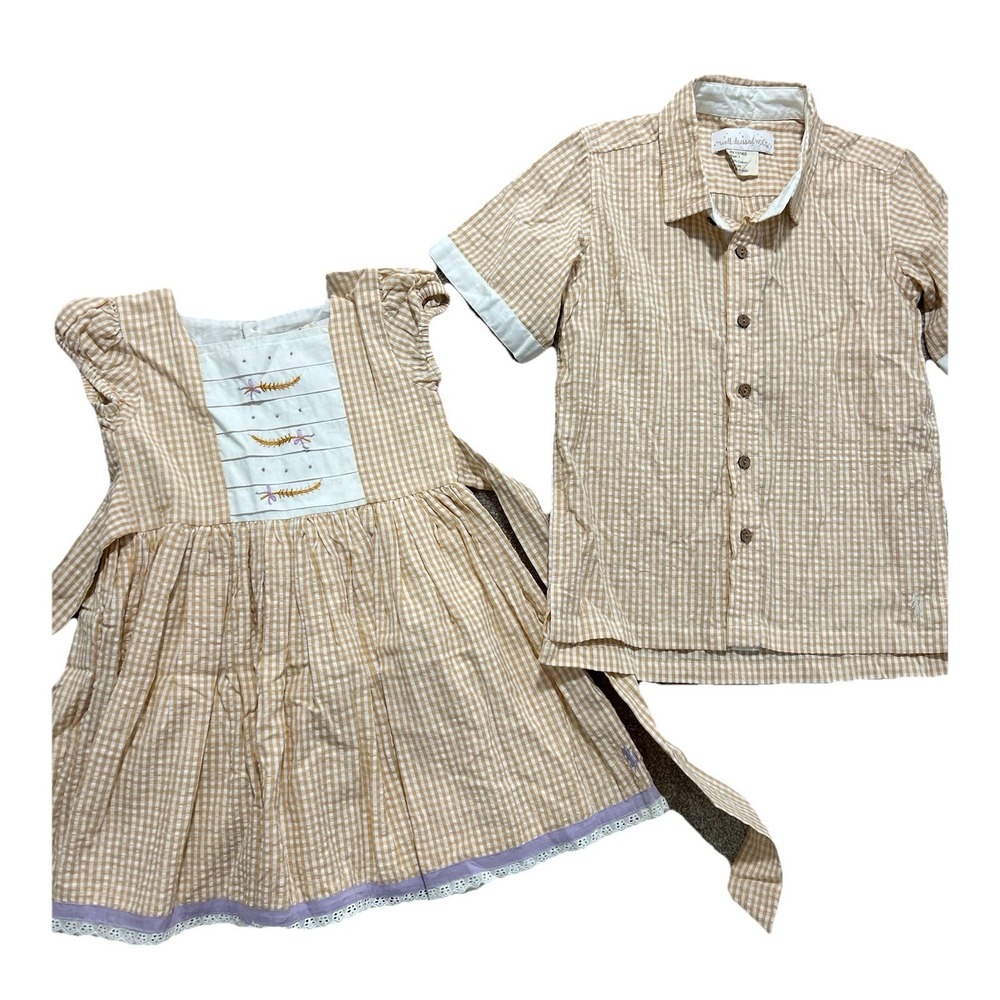 Well Dressed Wolf Happy Harvest Dress (Sz 4) & Matching Boy Shirt (Sz 7)